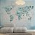 Papel de Parede Infantil de Mapa Mundi Azul Bebe com Animais - Imagem 3