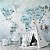 Papel de Parede Infantil de Mapa Mundi Azul Bebe com Animais - Imagem 5