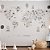 Papel de Parede Infantil de Mapa Mundi Cinza Claro com Balões em Tons de cinza - Imagem 2