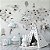 Papel de Parede Infantil de Mapa Mundi Cinza Claro com Balões em Tons de cinza - Imagem 5