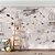 Papel de Parede Infantil de Mapa Mundi em tons de Cinza com Geleiras, Aviões e Balões - Imagem 1