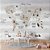 Papel de Parede Infantil de Mapa Mundi em Tons Pasteis com Faixas - Imagem 1
