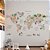 Papel de Parede Infantil de Mapa Mundi Claro com Diversos Animais Coloridos - Imagem 2
