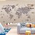 Papel de Parede Infantil de Mapa Mundi Amarelo com Cinza e Aviões - Imagem 3