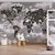 Papel de Parede Infantil de Mapa Mundi Cinza com Nuvens - Imagem 3