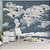 Papel de Parede Infantil de Mapa Mundi Azul com Branco e Nuvens - Imagem 2