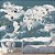 Papel de Parede Infantil de Mapa Mundi Azul com Branco e Nuvens - Imagem 1