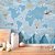 Papel de Parede Infantil de Mapa Mundi com Árvores e Montanhas de Gelo - Imagem 2