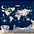 Papel de Parede Infantil de Mapa Mundi Azul com Branco e Bandeiras dos Países - Imagem 4