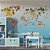 Papel de Parede Infantil de Mapa Mundi Colorido com Animais e Florestas - Imagem 3