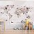 Papel de Parede Infantil de Mapa Mundi em tons Pasteis com Animais e Árvores - Imagem 3