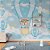 Papel de Parede Infantil Urso e Balões Azuis - Imagem 1