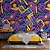 Papel de parede colors pop art roxo azul amarelo - Imagem 3