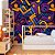 Papel de parede colors pop art roxo azul amarelo - Imagem 1