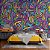 Papel de parede colors pop art curvas multicolorido - Imagem 3