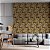 Papel de parede 3D geométrico abstrato dourado detalhe madeira - Imagem 2
