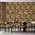 Papel de parede 3D geométrico abstrato dourado detalhe madeira - Imagem 3