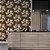 Papel de parede 3D geométrico catavento marrom e dourado - Imagem 1