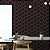 Papel de parede 3D geométrico colméia preto detalhe vermelho - Imagem 4