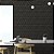 Papel de parede 3D geométrico curvas preto detalhe dourado - Imagem 4