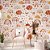 Papel de Parede Boho Infantil Arco-íris, Nuvens, Estrelas e Corações - Imagem 1