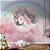 Papel de Parede Unicórnio Rosa com Arco-íris – Decoração Infantil Mágica 🦄✨ - Imagem 2