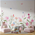 Papel de Parede Jardim Flores Delicadas rosa e branco - Imagem 1