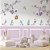 Papel de parede Jardim encantado Lilás AL 02 pássaros flores e borboleta - Imagem 2