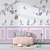 Papel de parede Jardim encantado Lilás AL 02 pássaros flores e borboleta - Imagem 3