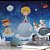 Papel de parede Infantil Pequeno Príncipe na Lua fundo azul escuro AL 03 - Imagem 1