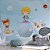 Papel de parede Infantil Pequeno Príncipe na Lua fundo azul claro AL 04 - Imagem 1