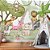 Papel de Parede Infantil Safari Baby Rosa em Estilo Aquarela - Imagem 1
