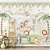 Papel de Parede Infantil Safari Baby com Arco-Íris e Balão - Imagem 1