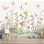 Papel de Parede Infantil Jardim Colorido com Flores e Borboletas em Aquarela - Imagem 1