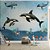 Papel de Parede Infantil Oceano Azul com Baleias e Orcas - Imagem 1