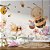 Papel de Parede Infantil Abelhas e Flores Aquarela - Imagem 3