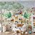 Papel de Parede Infantil Fazenda com Animais e Crianças Aquarelado - Imagem 3