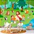 Papel de Parede Infantil Jesus e Crianças na Floresta com Animais - Imagem 1