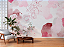 Papel de Parede Painel Fotográfico Folhas em Aquarela Rosas - Imagem 1