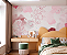 Papel de Parede Painel Fotográfico Folhas em Aquarela Rosas - Imagem 2