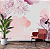 Papel de Parede Painel Fotográfico Folhas em Aquarela Rosa Violeta - Imagem 1