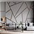 Papel de Parede Linhas em Formas Rose Gold - Imagem 3