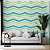 Papel de Parede Chevron Verde Amarelo Azul - Imagem 4