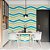 Papel de Parede Chevron Verde Amarelo Azul - Imagem 2