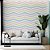 Papel de Parede Chevron Azul Rosa Amarelo - Imagem 2