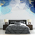 Papel de Parede Painel Fotográfico Aquarela Azul com Dourado - Imagem 4