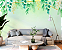 Papel de Parede Painel Fotográfico Aquarela Floral com Dourado - Imagem 2