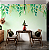 Papel de Parede Painel Fotográfico Aquarela Floral com Dourado - Imagem 1