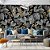 Papel de Parede Floral de folhas brancas com detalhes em dourado - Imagem 2