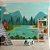 Papel de Parede infantil Aquarela Montanhas e Floresta - Imagem 2